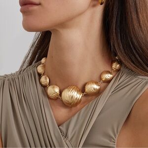 Cult Gaia The Bijan Choker Brushed Brass Necklace